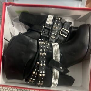 Studded Black Ankle Boots